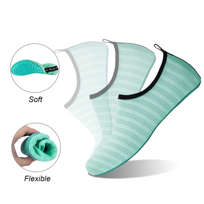 WateLves Water Shoes for Womens Mens Barefoot Quick-Dry Aqua Socks for Beach Swim Surf Yoga Exercise Camping Must Haves (LXY.Light Blue, 38/39) - Image 4